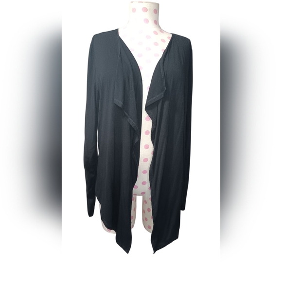 Vince Camuto Sweaters - Vince Camuto Black Waterfall Cardigan Sweater